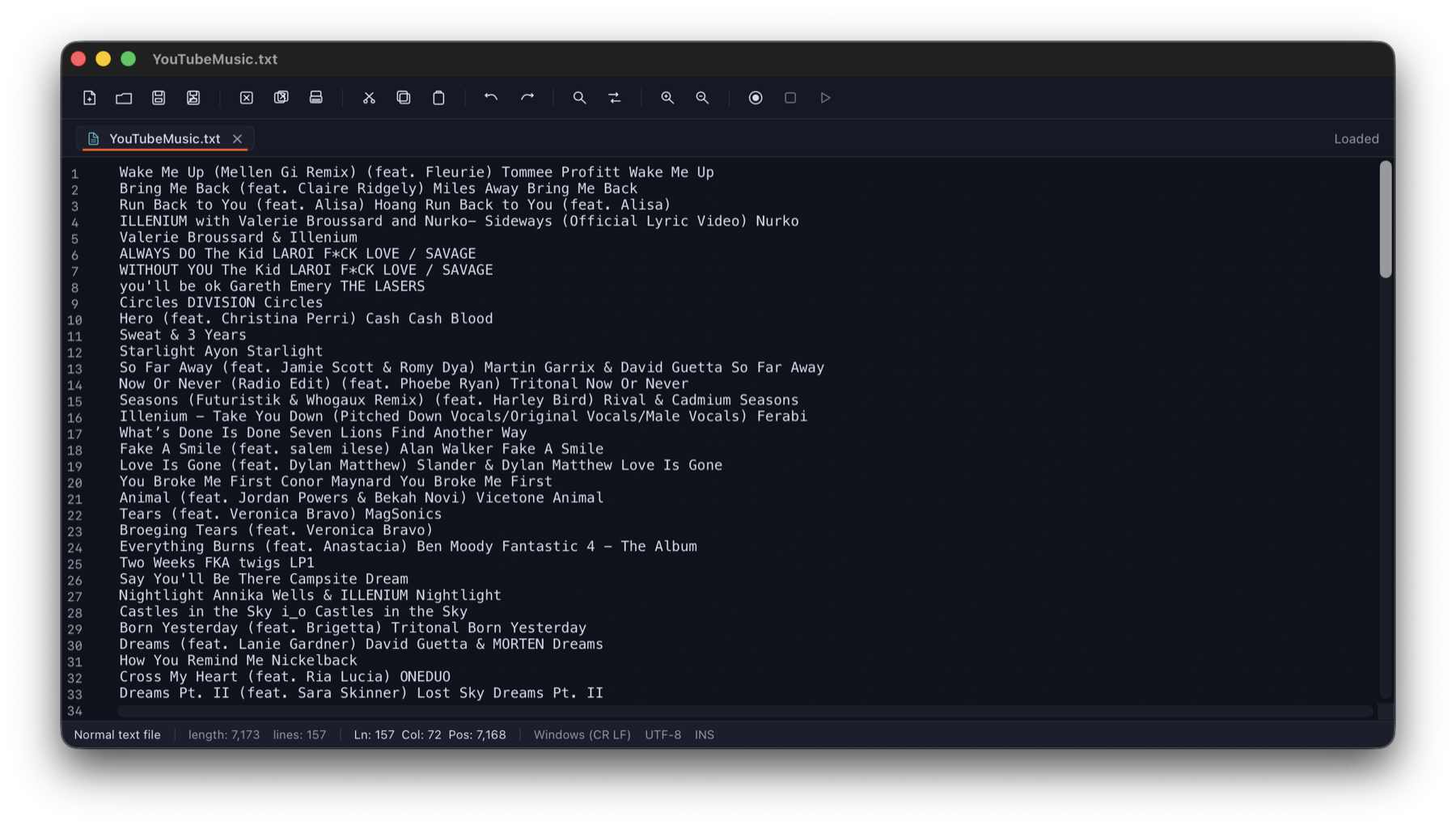 Editing basics with line numbers